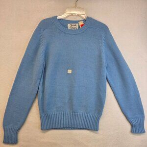 Vintage Society Pullover Sweater Size M Blue Deadstock Preppy Office Golf